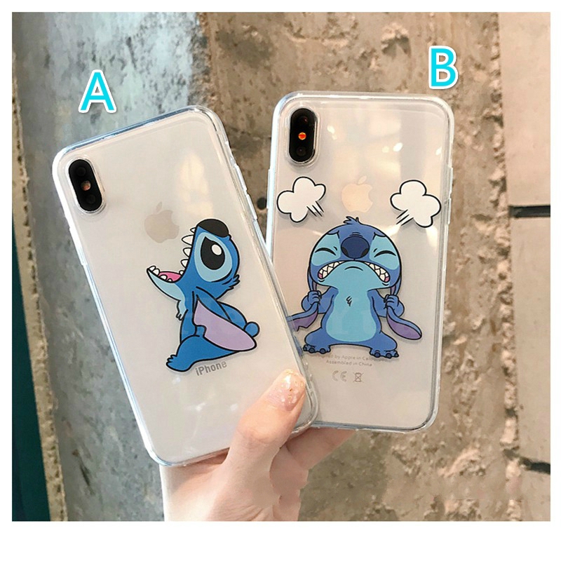 Ốp điện thoại TPU họa tiết Stitch hoạt hình cho iPhone 6 6s 7 8 Plus X XS Max XR iPhone 11 Pro max