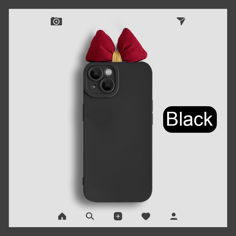 Ốp Điện Thoại Silicone Mềm Bảo Vệ Camera Hình Nơ Cho Samsung Galaxy S22 Plus Ultra A22 A32 M32 4G 5G