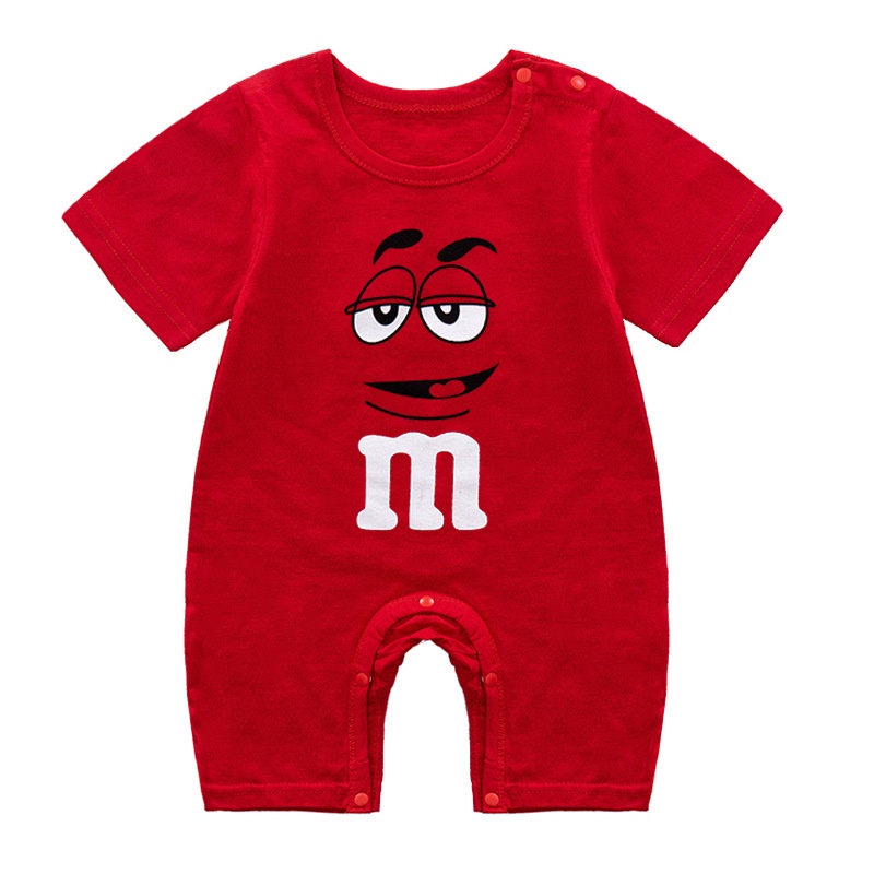 Bộ Áo Liền Quần Tay Ngắn Chất Liệu Cotton Thời Trang Mùa Hè Cho Bé Sơ Sinh
