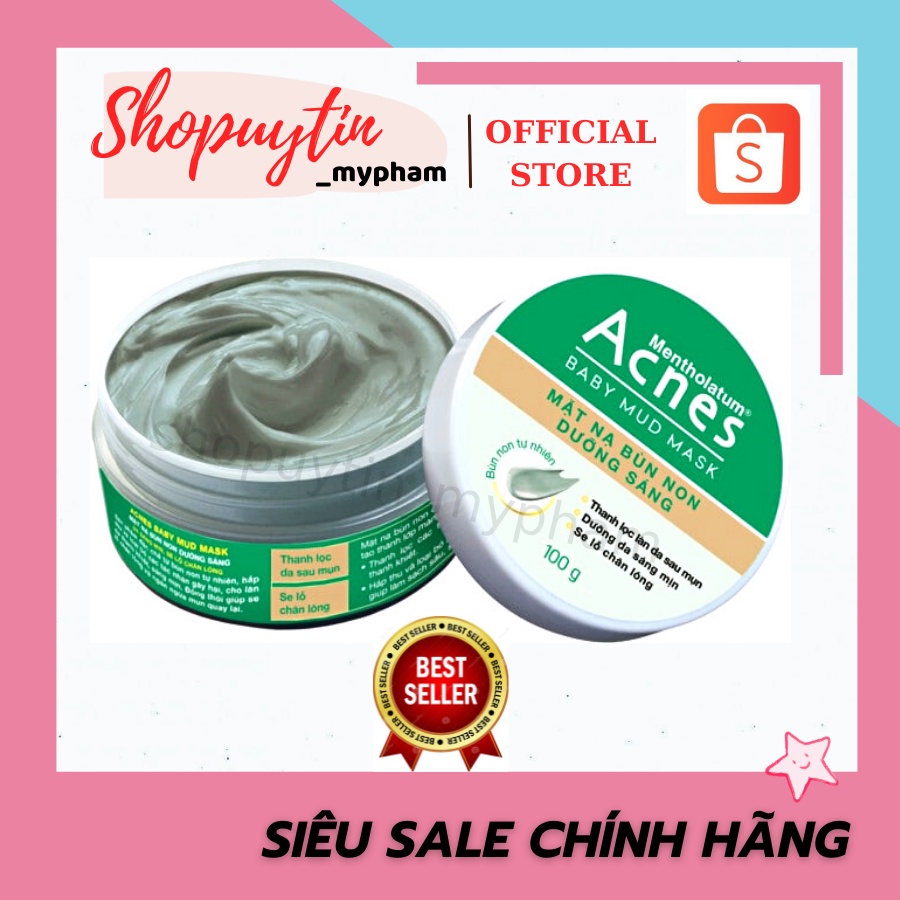 Mặt nạ bùn non dưỡng sáng da Acnes Baby Mud Mask (100g) [Mới 2021]