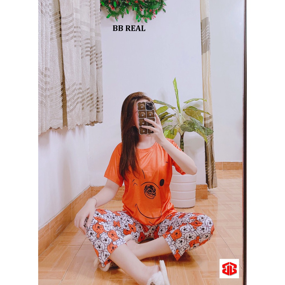 Đồ Bộ Nữ Mặc ở Nhà Bộ Đồ Ngủ Quần Dài Pijama Thun Lạnh Đẹp [CODE 41-44] Freesize Từ 45-55Kg - BB REAL