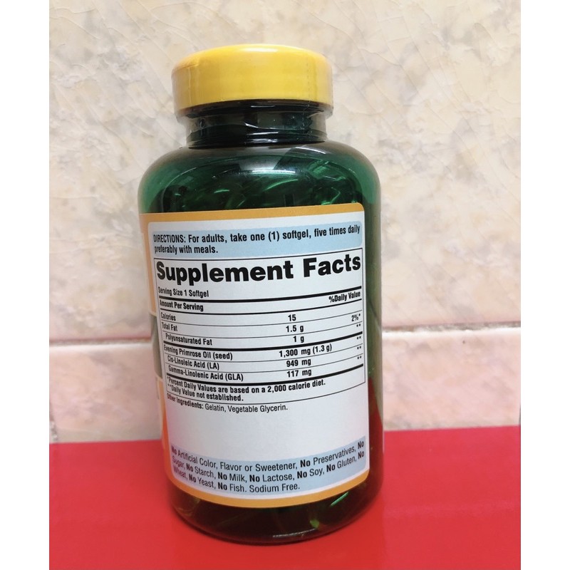 Viên Uống Tinh Dầu Hoa Anh Thảo Evening Primrose Oil 1300mg 120 viên | BigBuy360 - bigbuy360.vn