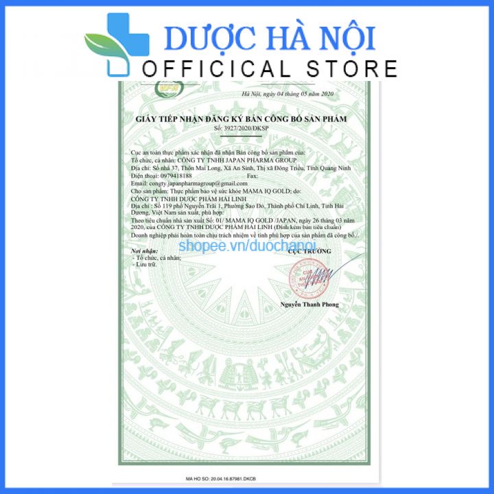 Viên uống Mama  IQ Gold bổ sung DHA, acid folic, sắt, vitamin cho bà bầu giúp bồi bổ sức khỏe, tăng đề kháng hộp 30 viên