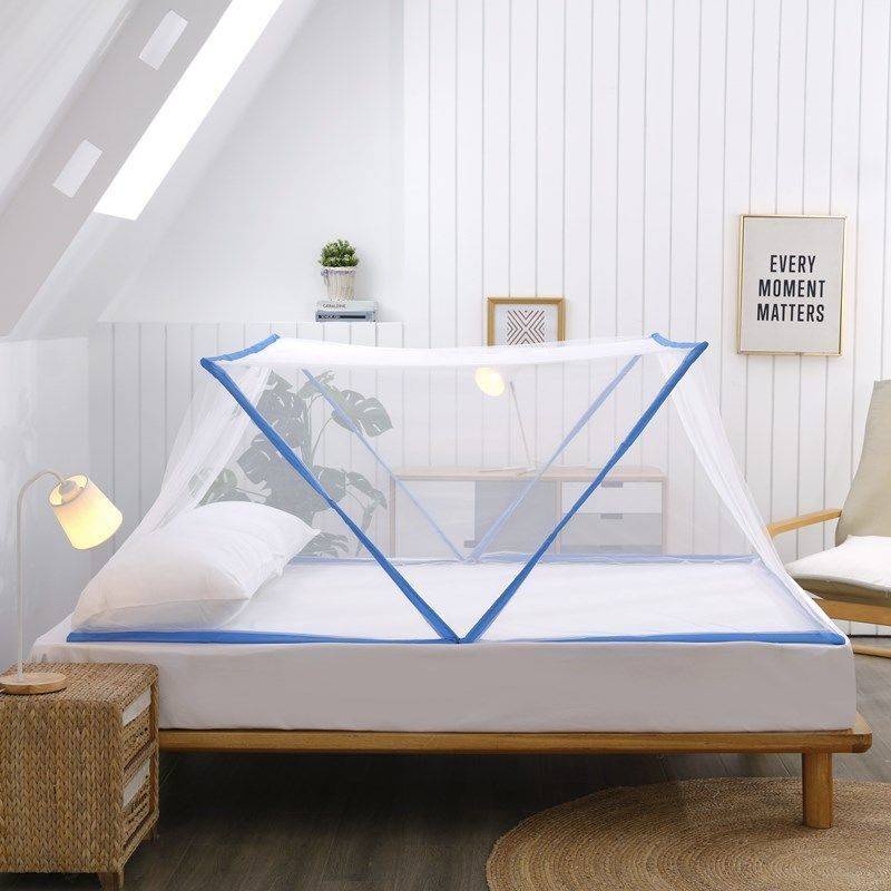 Gấp Mosquito Net Home Cài đặt miễn phí có thể được lưu trữ trong đơn đôi trẻ em Chống muỗi Hood Cửa hàng hàng đầu Ký túc