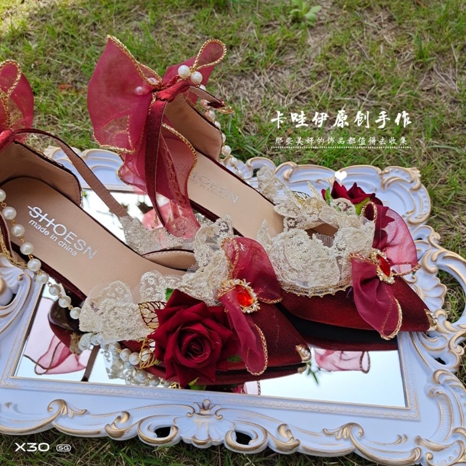 Giày Cao Gót Thiết Kế Xinh Xắn Thời Trang Theo Phong Cách Lolita