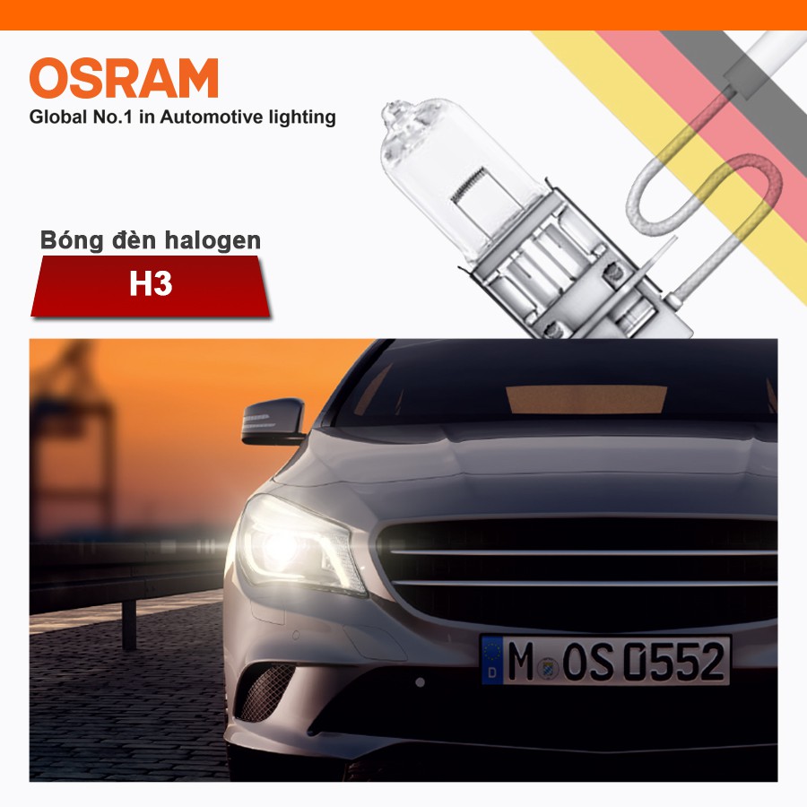 [Mã BMBAU50 giảm 10% đơn 99k] Bóng Đèn Halogen OSRAM Original H3 6415101B 12V 55W Nhập Khẩu Chính Hãng