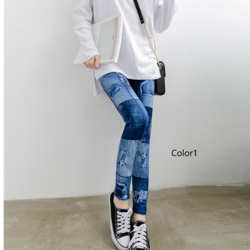 Quần Legging Giả Jean Thời Trang Nữ