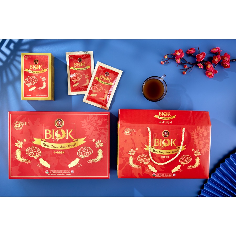 Hộp To Nước Uống Hoạt Huyết Dưỡng Não BIOK, Giúp Tăng Cường Tuần Hoàn Máu Não