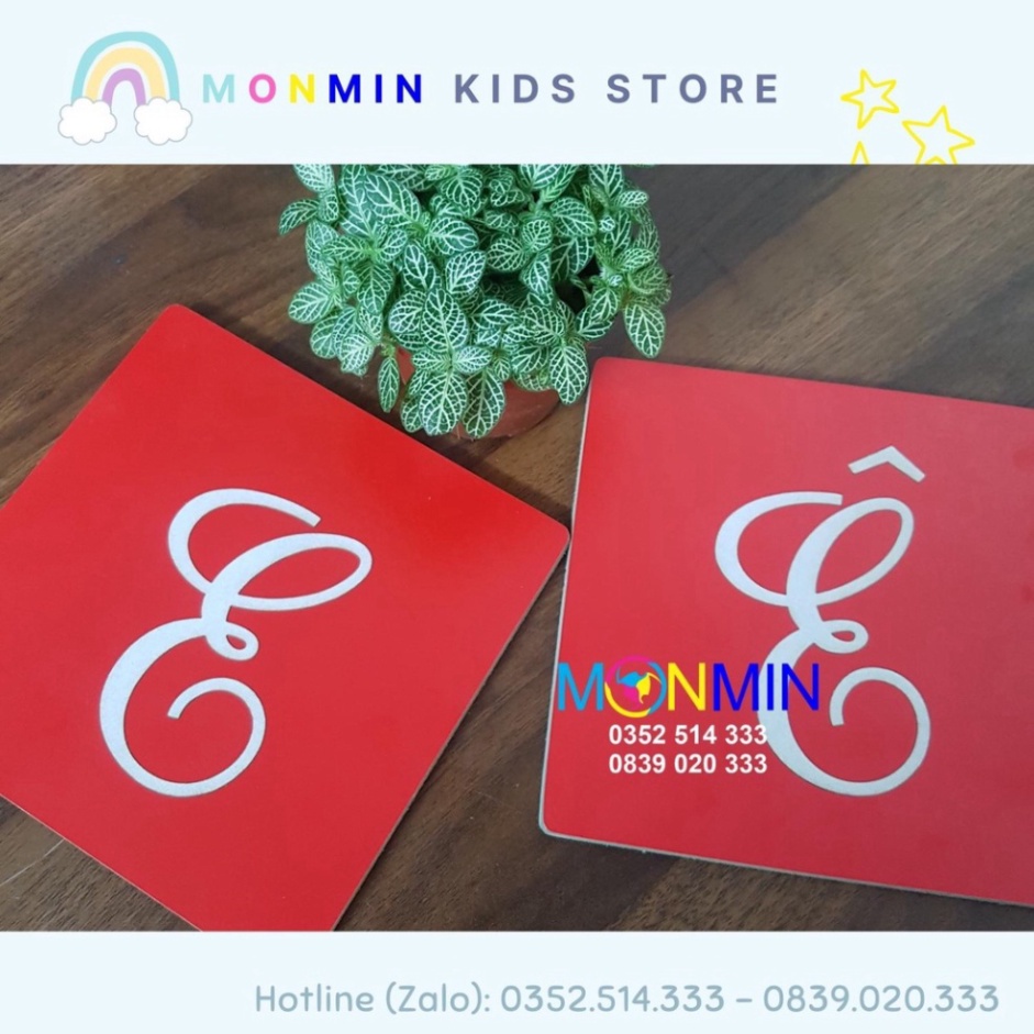 Bộ chữ nhám tiếng Việt MONMIN cho bé