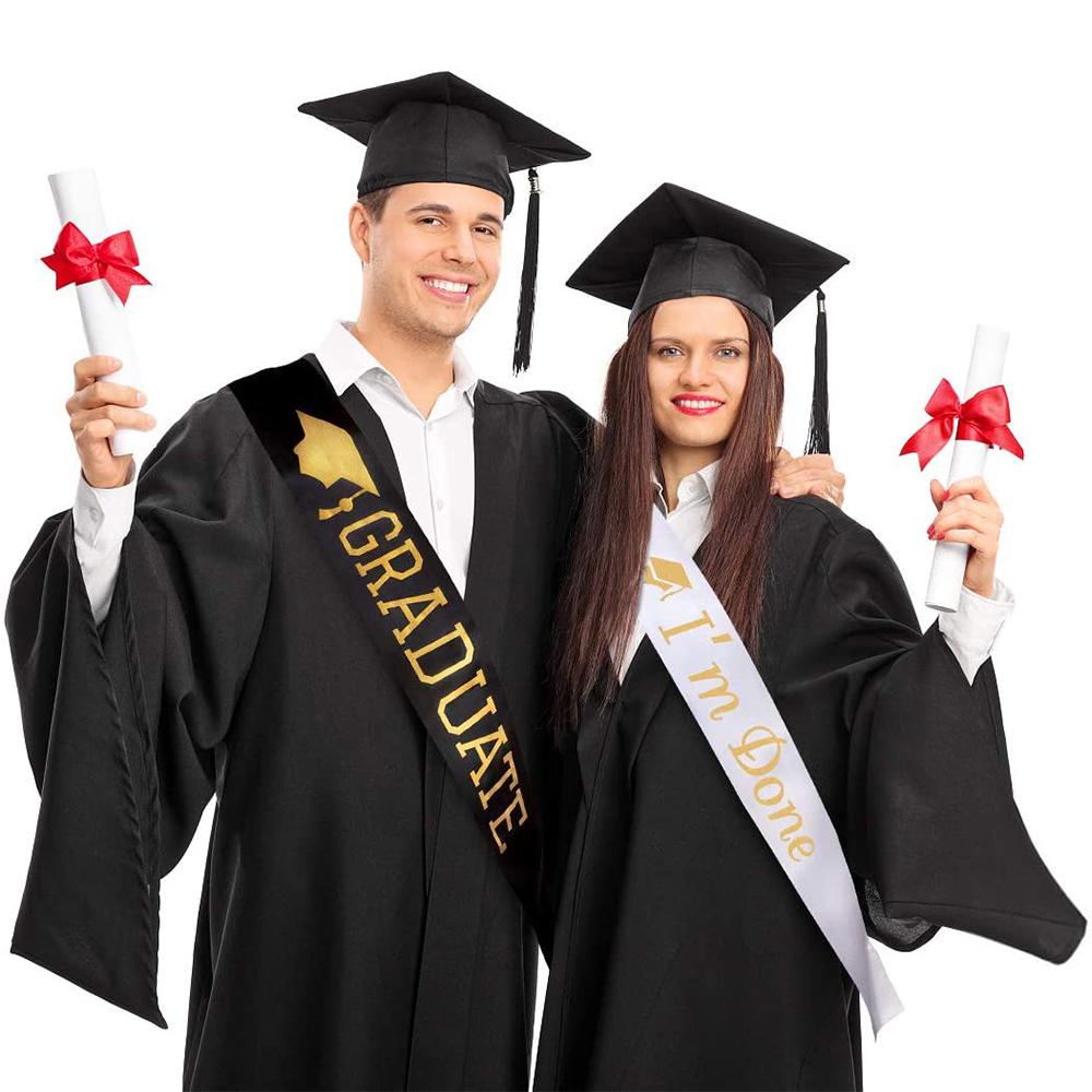 DORAW 2021 Graduation Sash Gift Dance Performance|Glitter Letter Celebration Photo Props