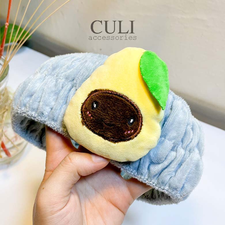 Băng đô rửa mặt, Bờm cài tóc hình trái bơ siêu cute, style Hàn Quốc xinh xắn