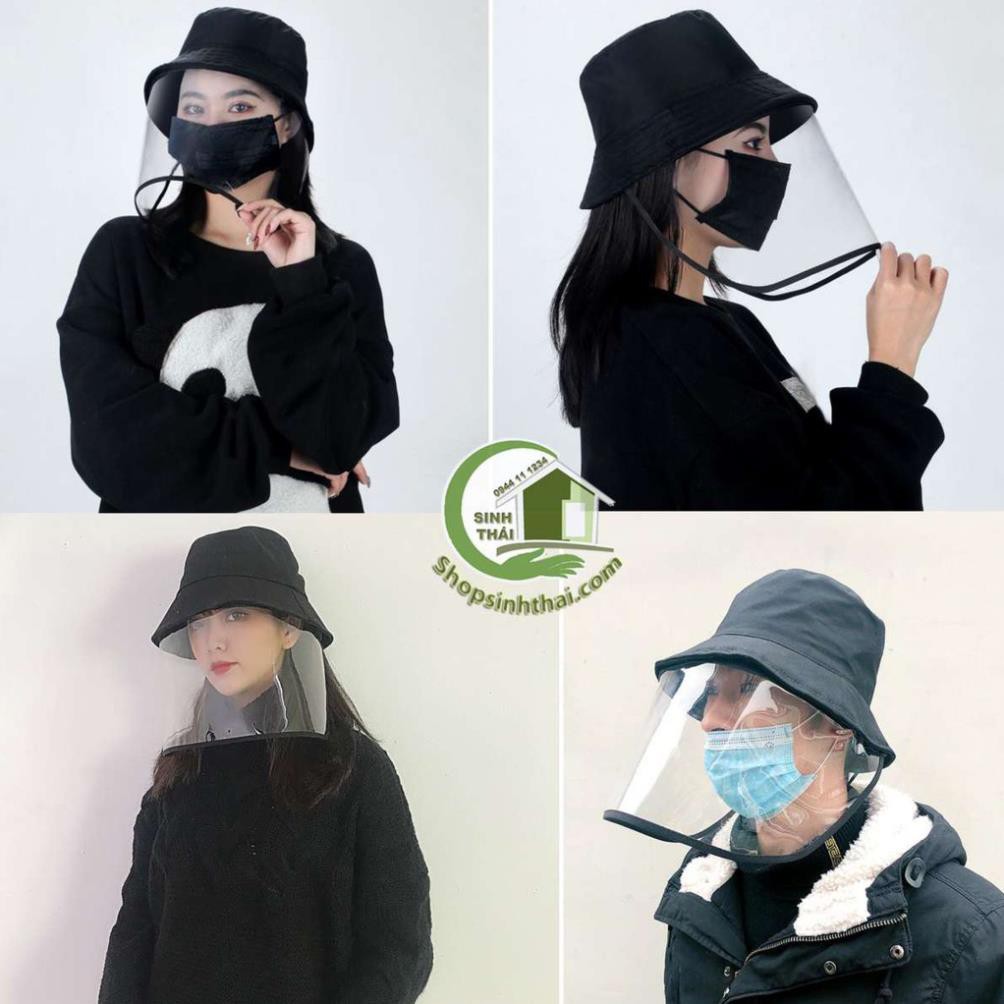 Nón mũ chống giọt bắn nước bọt cho người lớn nhiều màu - nón mũ có màn che