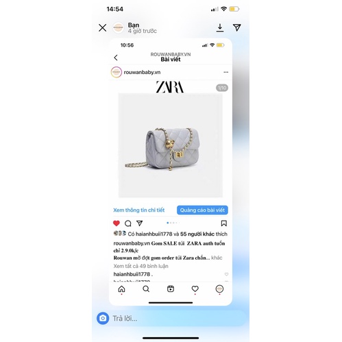 Túi Xanh trần chéo