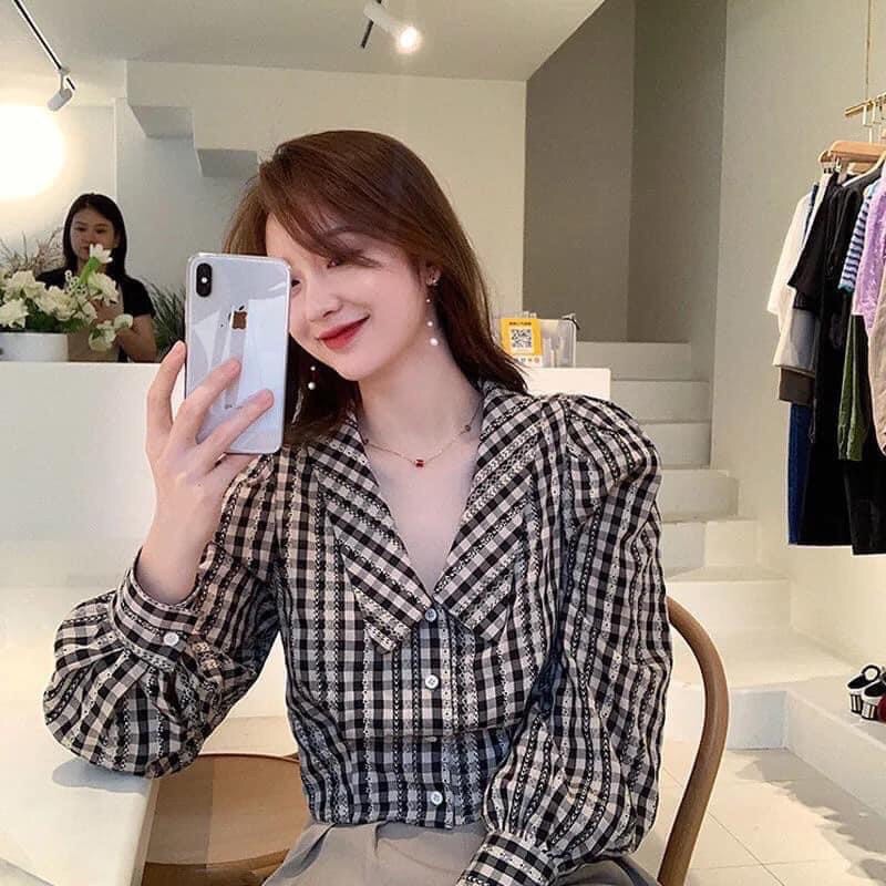 [Mã WASTUP giảm 10% tối đa 30K đơn 99K] ⚡️BÁN SỈ⚡️Áo sơ mi kẻ đen trắng dáng ngắn | BigBuy360 - bigbuy360.vn