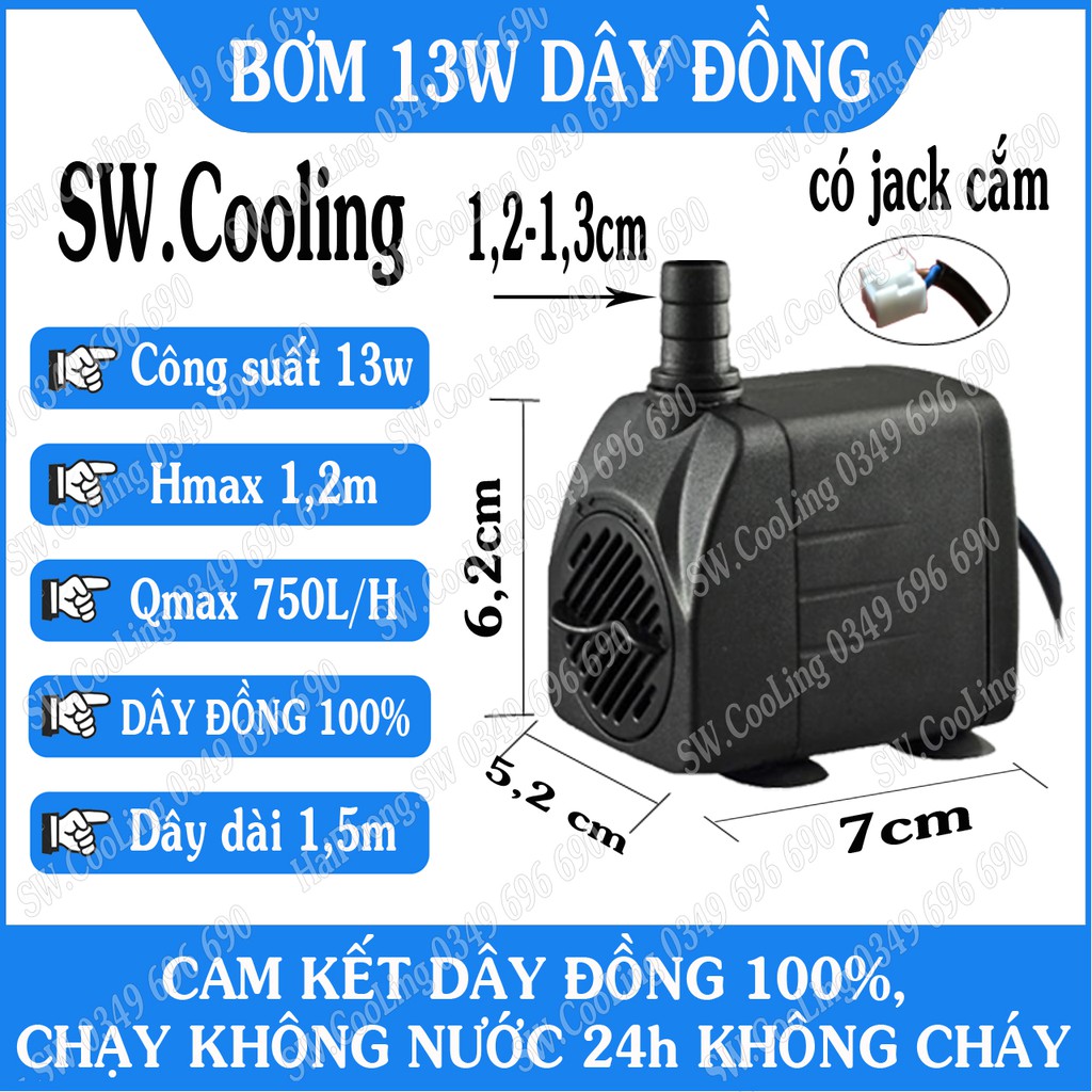 Bơm nước 13w dây đồng 100% cho quạt điều hoà quạt hơi nước