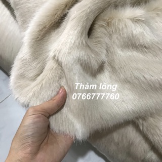 Thảm lông thú chụp hình Kem dày