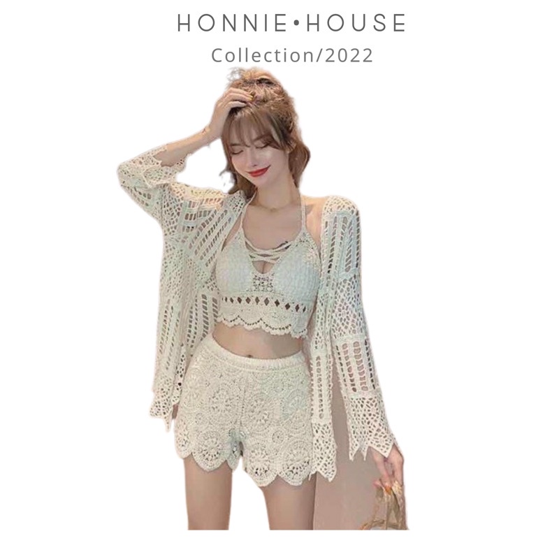 Ren 04-Sét Bikini Ren Đi Biển Cao Cấp Có Bán Rời Từng Món Hàng Quảng Châu
