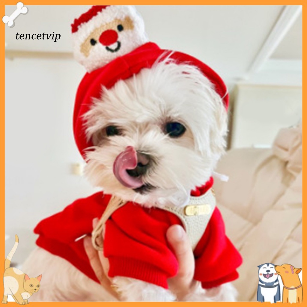Áo Sweater Dây Rút Hình Ông Già Noel Cho Thú Cưng