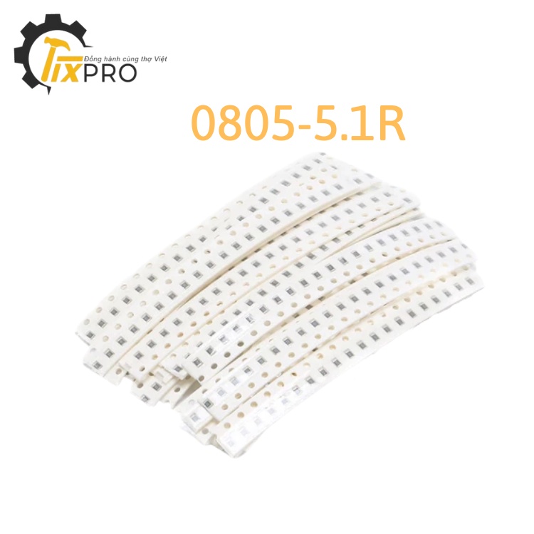 Điện trở dán 0805-5.1R 1% 2.0x1.2mm (Túi 100c)