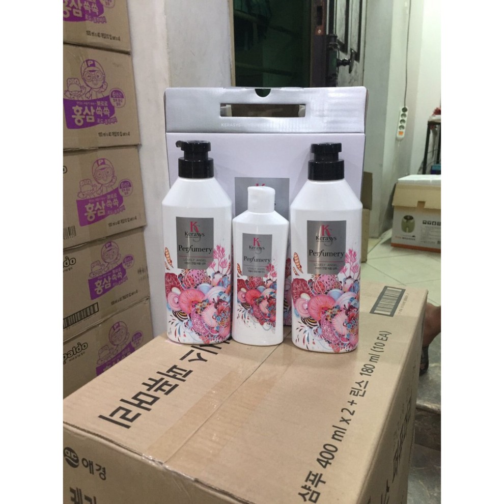 [Hàng mới về] Bộ Dầu Gội Kerasys Hàn Quốc 2 chai gội 400ml x 1 chai xả 180ml | BigBuy360 - bigbuy360.vn