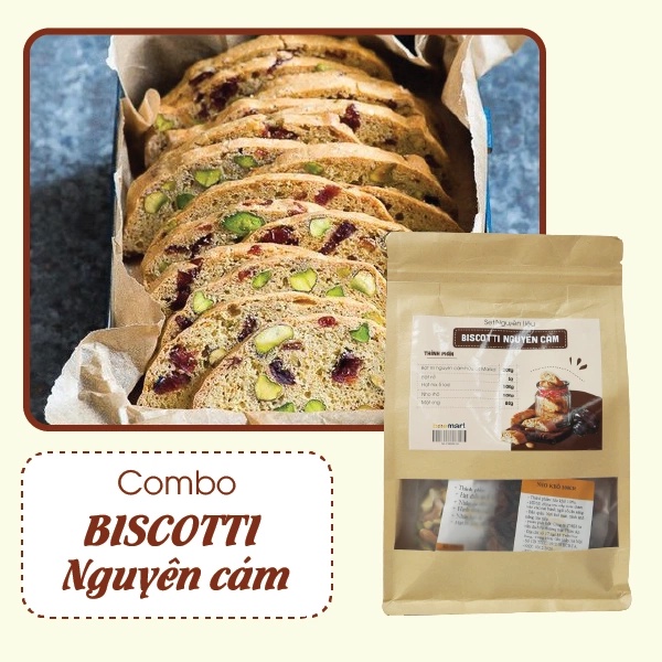 Set nguyên liệu làm bánh BISCOTTI tại nhà - Ăn ngon dáng thon.