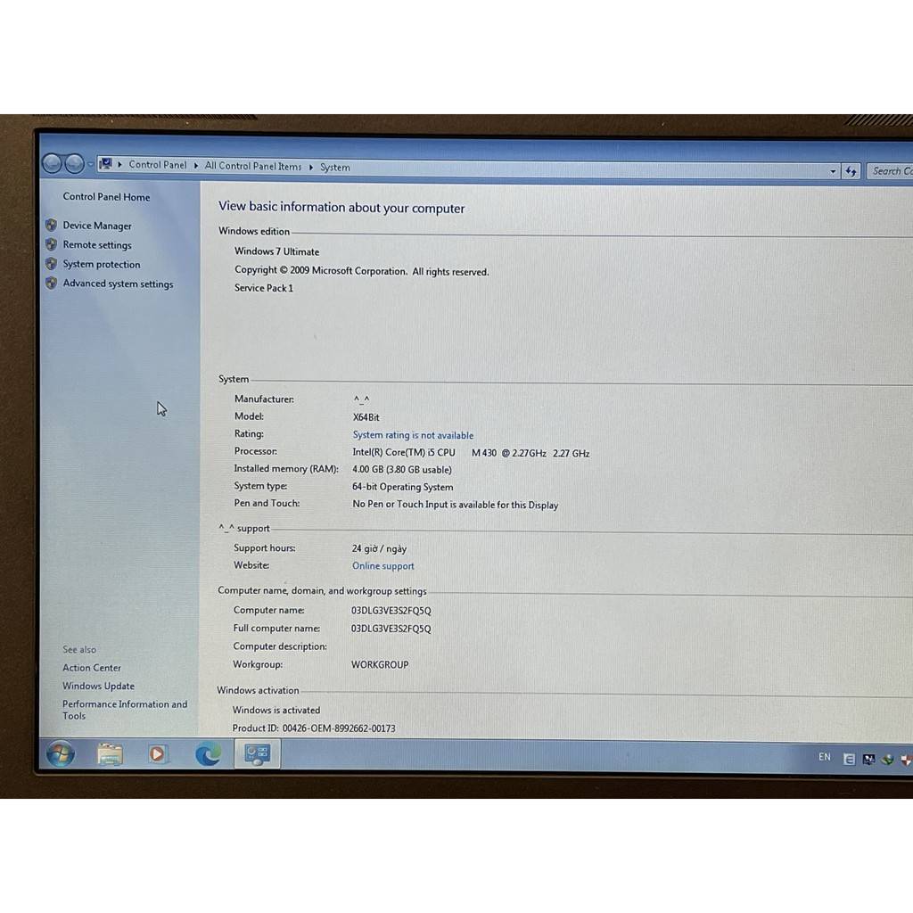 Laptop Lenovo Thinkpad X201i Core i5 M430 2.27GHz / RAM 4GB / HDD 256GB | BigBuy360 - bigbuy360.vn