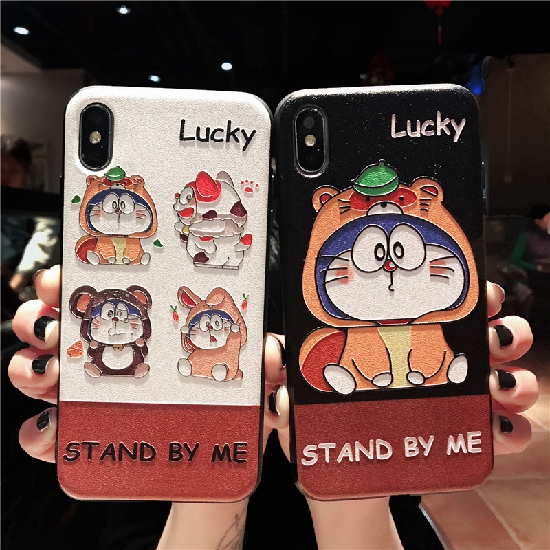 Casing Xiaomi Redmi Note 10 Pro 9S 8T 9 8 4 4X 7 6 5 Pro 5A Prime 3D Emboss Cat Case