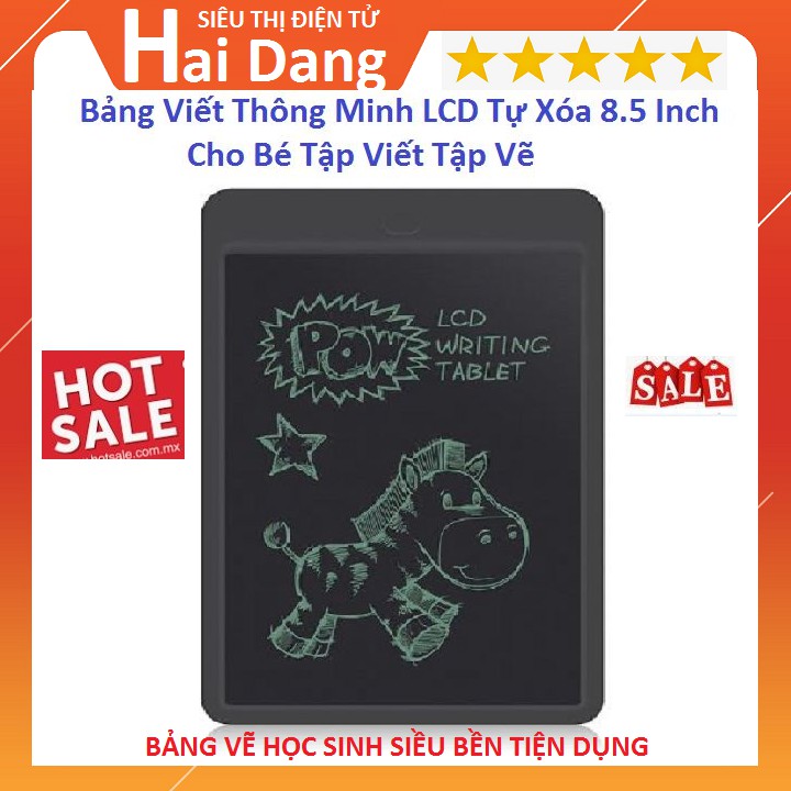 Bảng Viết Thông Minh LCD Tự Xóa 8.5 Inch Cho Bé Tập Vẽ, Viết