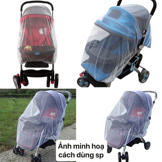 Màn lưới chống muỗi trùm xe đẩy cho bé hoạ tiết dễ thương [ NOON Fashion]
