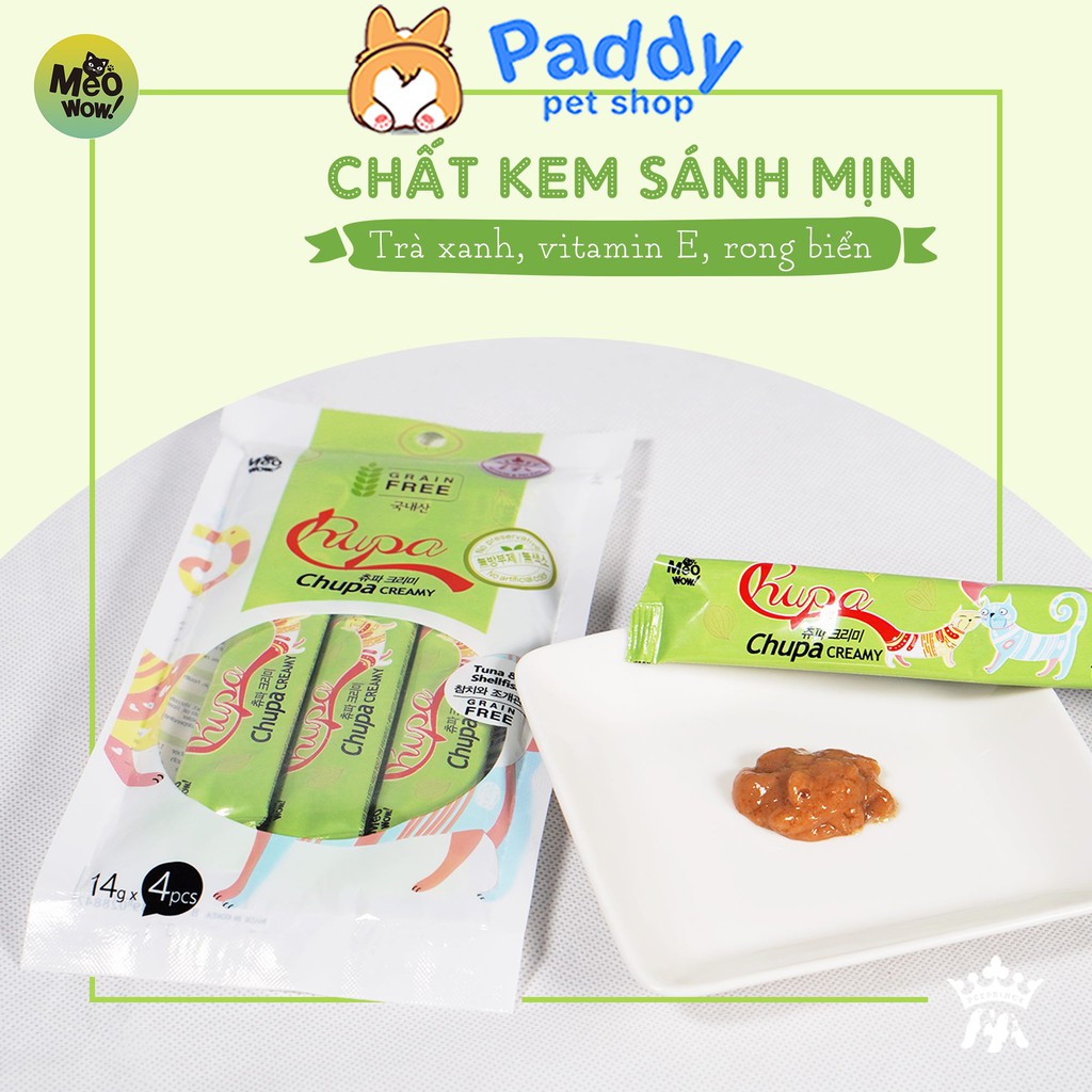 Súp Thưởng Mèo Meowow Chupa 56g (Túi 4 tuýp)