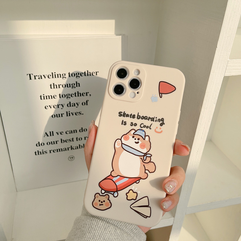 ốp iphone 11 Ốp điện thoại silicon in hình cún con cho Iphone 11 Pro Max X Xr Xs Max 7 8 Plus Se 2020 12 Pro Max 12 Mini