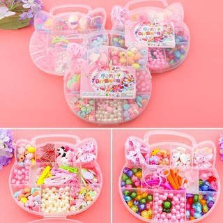 Bộ xâu hạt vòng kẹp tóc Hello Kitty cho bé Loại xịn
