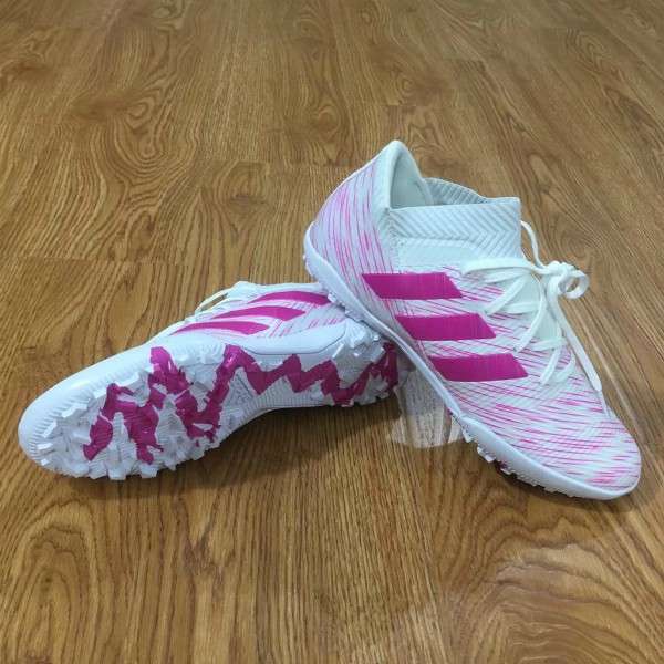Giày đá bóng Nemeziz 18.3 TF màu hồng trắng - vizeno