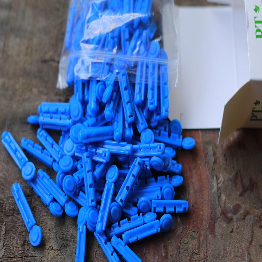 Hộp 100 kim lancet lấy máu đo đường huyết, kim chích máu đường huyết hộp 100 cây