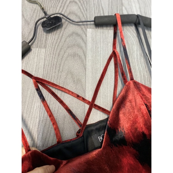 Đầm nhung 2 dây BCX nữ