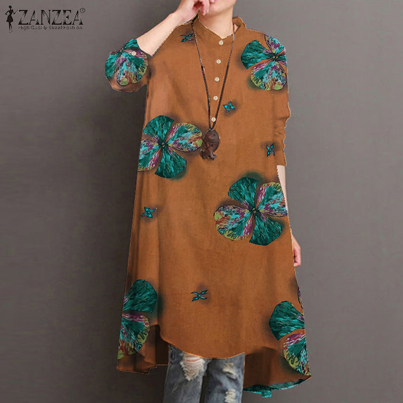 Áo ZANZEA Tay Dài Phong Cách Vintage Thời Trang Cá Tính Dành Cho Nữ
