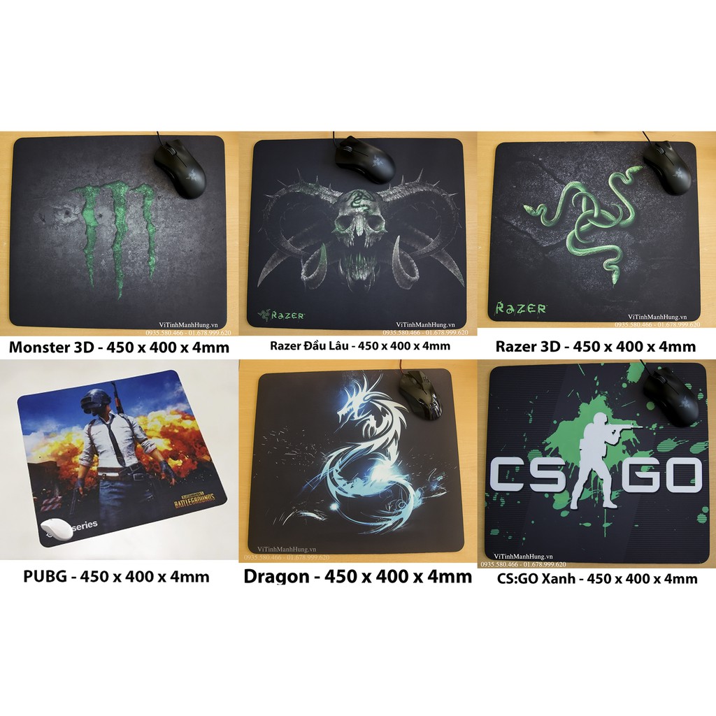 Lót chuột - Mouse Pad QCK in hình Gaming: 45cm x 40cm x 4mm.