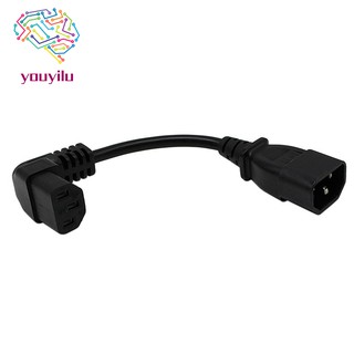 Cáp Chuyển Đổi Nguồn 18cm Iec 320 90 Độ C13 Female Sang C14 3 Pin Male Pdu