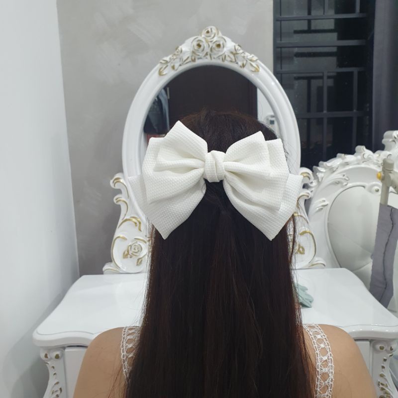 Kẹp tóc nơ siêu xinh, kẹp nơ tiểu thư HÌNH VÀ VIDEO THẬT 100% (Nhận làm theo kích thước của khách)