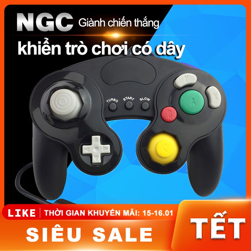 Nintendo bộ điều khiển NGC bộ điều khiển trò chơi gamecube NGC 3 điểm bộ điều khiển có dây hỗ trợ rung rung [YXSB10001]