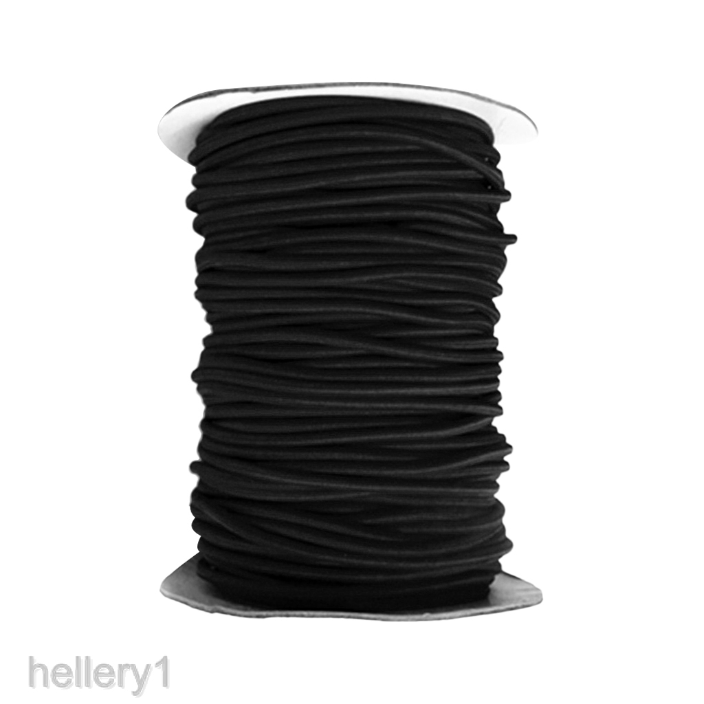 [Hellery1] Cuộn Dây Thừng Đen Co Giãn 4mm Dài 10m Chống Sốc Dành Cho Thuyền