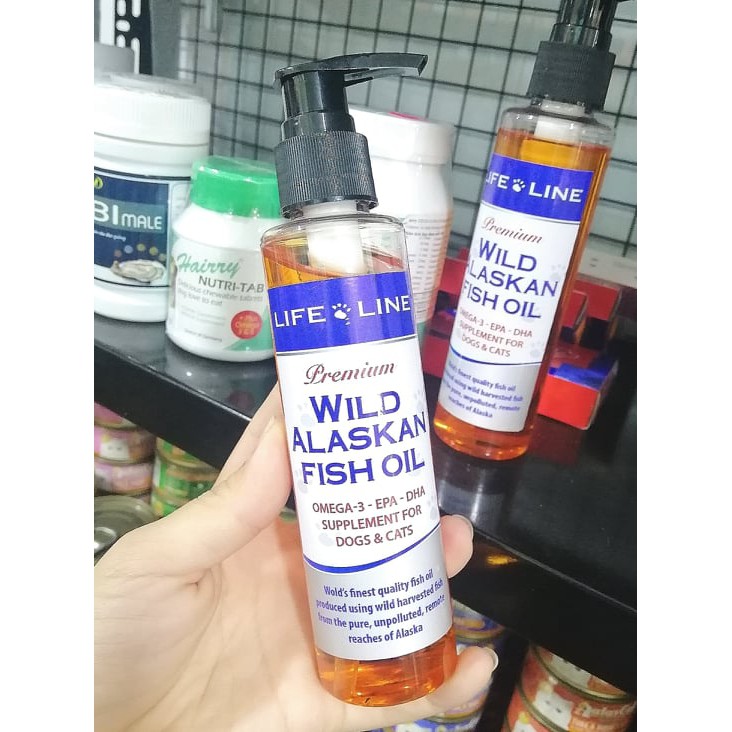 Dầu cá dưỡng lông Alaska Life Line Premium Wild Alaska fish oil 150ml