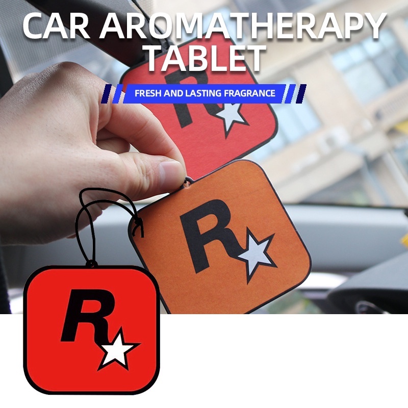 Set 2 Phụ Kiện Trang Trí Xe Hơi Hình Cây Nhỏ Dễ Thương Có Hương Thơm Khử Mùi Lâu Trôi