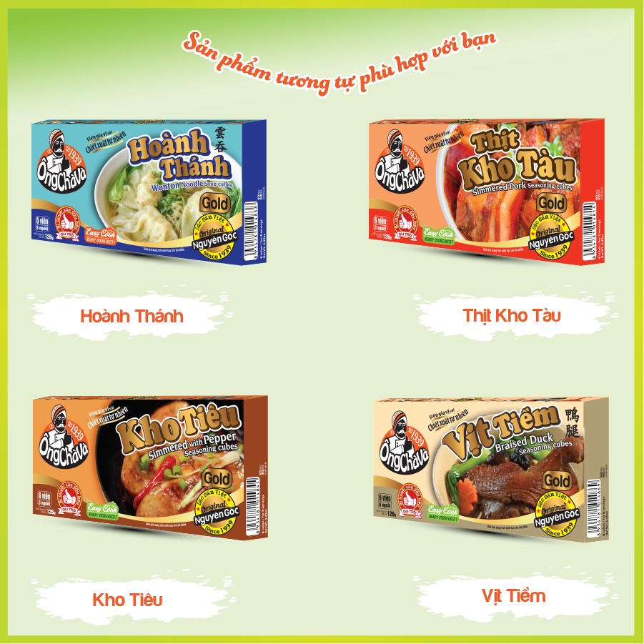 Viên Gia Vị Bún Bò Huế Ông Chà Và Gold 126gr (Hue Beef Rice Noodle Soup Cubes)