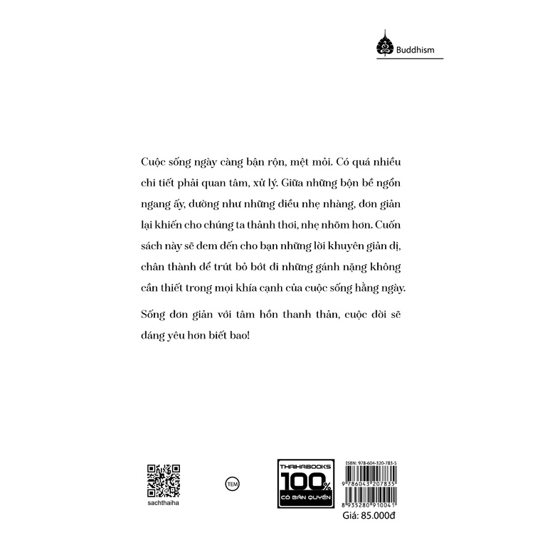 Sách - Sống Đơn Giản Cho Mình Thanh Thản
