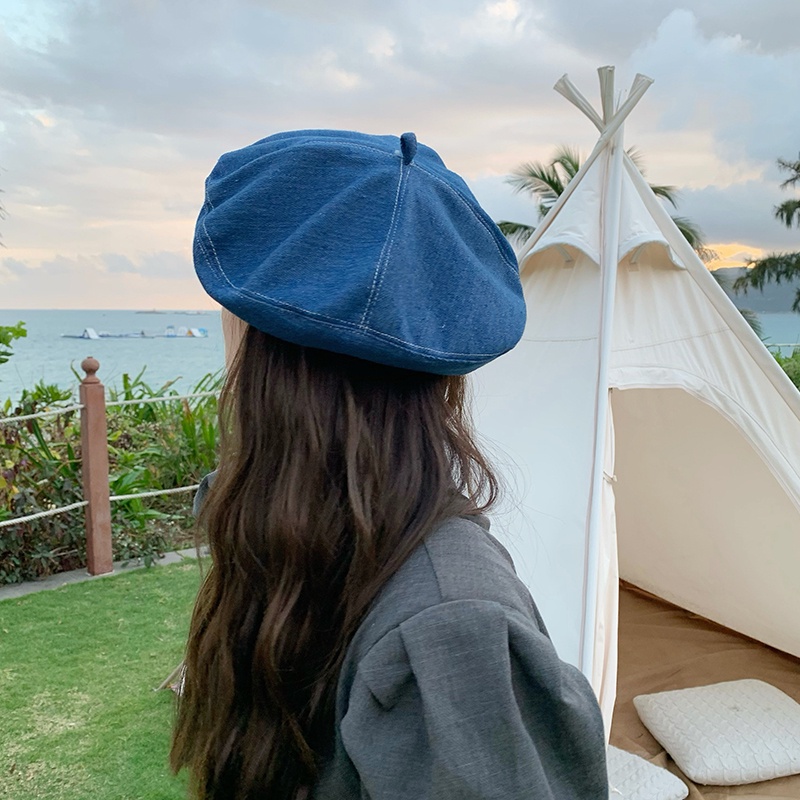 Mũ nồi MG STUDIO chất liệu denim 2 màu sắc tùy chọn