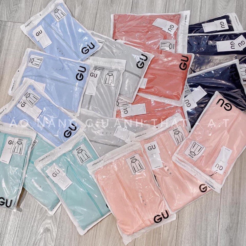 Áo chống nắng GU mẫu mới, may viền cổ, khoét mũ tiện lợi | BigBuy360 - bigbuy360.vn