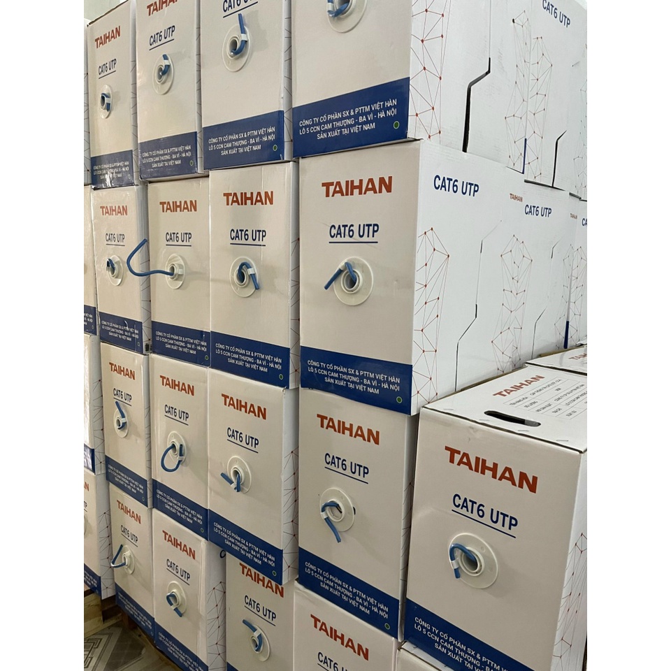 Thùng cáp mạng CAT6 UTP CCA 23AWG vỏ PVC - Dài 305m