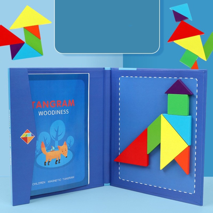 Đồ Chơi Ghép Hình Tangram Bằng Gỗ Sáng Tạo Phát Triển Trí Thông Minh Cho Bé