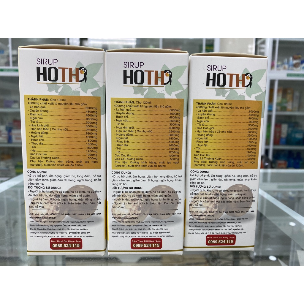 Sirup Hoth chai 100ml hỗ trợ bổ phế, ấm họng, giảm ho - long đờm, giảm cảm lạnh